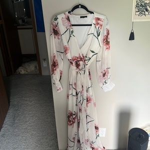 Floor length floral dress